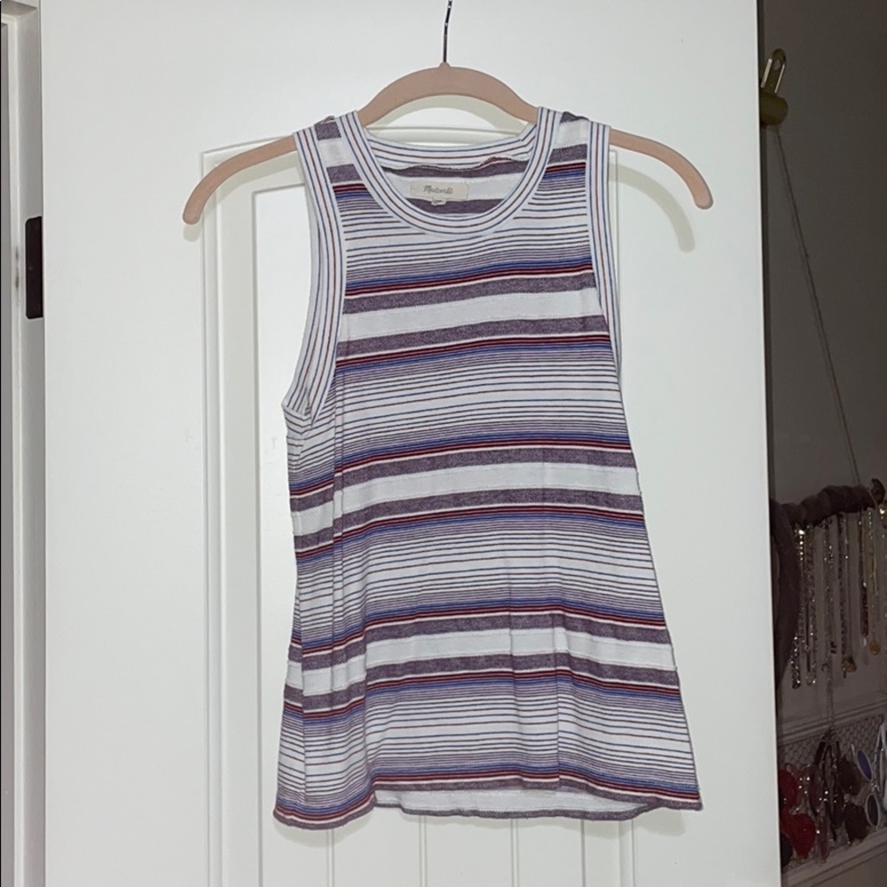 Madewell Striped razor back tank